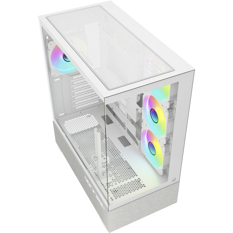 Load image into Gallery viewer, Sharkoon ak7 argb midi tower behuizing (wit | 2x usb-a | 1x usb-c | rgb | window)
