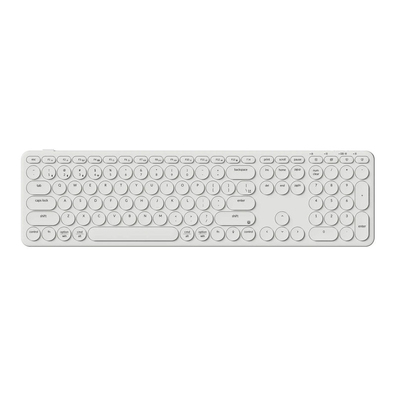 Load image into Gallery viewer, Keychron b5 pro-k8 toetsenbord (wit, us lay-out (qwerty), scissor switches, 100%, abs keycaps, 2.4 ghz bluetooth usb)
