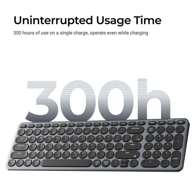 Load image into Gallery viewer, Keychron b4 pro-k1 toetsenbord (grijs, us lay-out (qwerty), scissor switches, 96%, abs keycaps, 2.4 ghz | bluetooth | usb)
