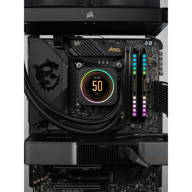 Load image into Gallery viewer, Corsair dominator platinum rgb 64 gb ddr5-5200 (2x 32 gb) werkgeheugen (zwart, cmt64gx5m2b5200c40, xmp 3.0)
