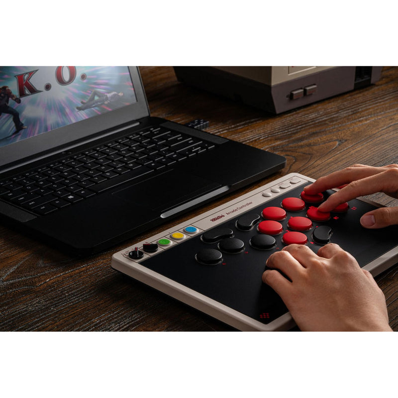 Chargez l'image dans la visionneuse de la galerie, 8bitdo arcade controller (grijs rood, 2.4 ghz bluetooth usb, nintendo switch 1 + 2, pc)
