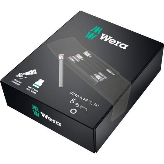 Wera 8740 a hf 1 zyklop bit-doppen-set met vasthoudfunctie, 1 4 -aandrijving, 5-delig - 1 stuk(s) - 05003345001