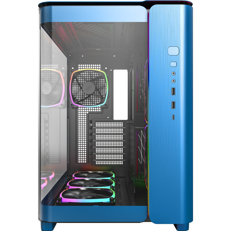 Load image into Gallery viewer, Montech king 95 pro midi tower behuizing (blauw | 2x usb-a | 1x usb-c | rgb | tempered glass)
