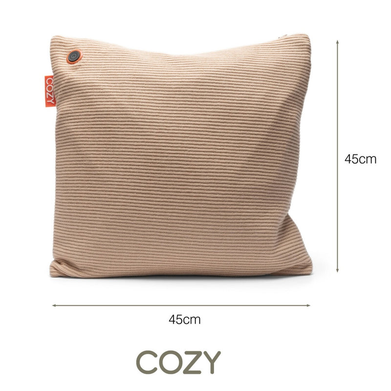 Load image into Gallery viewer, Cozy una knitted 45 x 45 cm draadloos warmtekussen (lichtbeige, powerbank 5000 mah)
