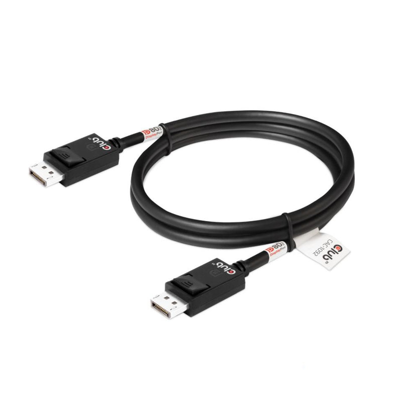 Load image into Gallery viewer, Club 3d displayport 2.1 vesa dp80 gecertificeerde kabel male-male (zwart, 1,6 meter, 8k 240hz, 10k 60hz, 80gbps)
