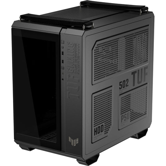 Asus tuf gaming gt502 horizon argb midi tower behuizing (zwart | 3x usb-a | 1x usb-c | tempered glass)