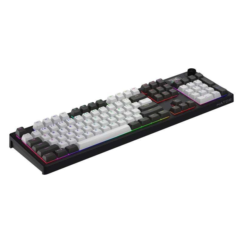 ギャラリービューアに画像をロードする, Hator skyfall pro wireless rgb mechanisch gaming toetsenbord (zwart, us lay-out (qwerty), hator aurum vanilla silent, 100%, rgb, double-shot pbt, hot-swap, 2.4ghz bluetooth usb-c)
