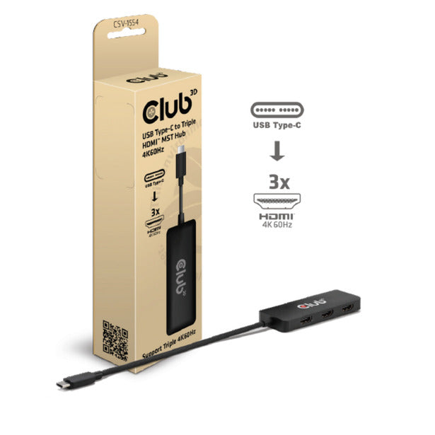 ギャラリービューアに画像をロードする, Club 3d usb-c naar 3x hdmi hub (zwart)
