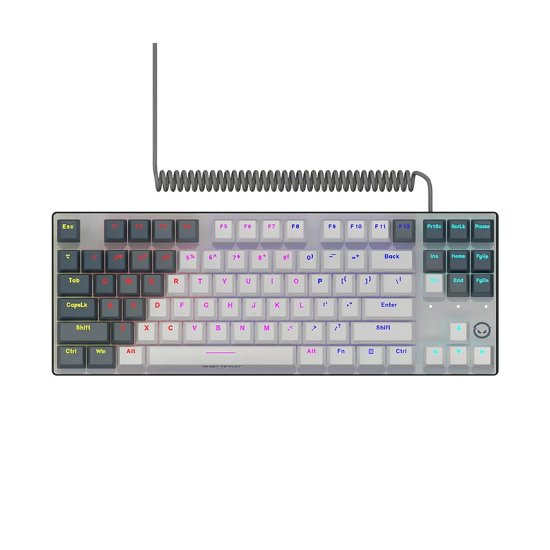 Load image into Gallery viewer, Lorgar azar 514tkl rgb mechanisch gaming toetsenbord (wit, us lay-out (qwerty), logar dream, 80% (tkl), rgb)

