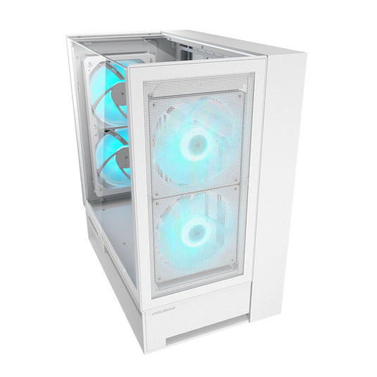 Cougar omnyx midi tower behuizing (wit | 4x usb-a | 2x usb-c | tempered glass)