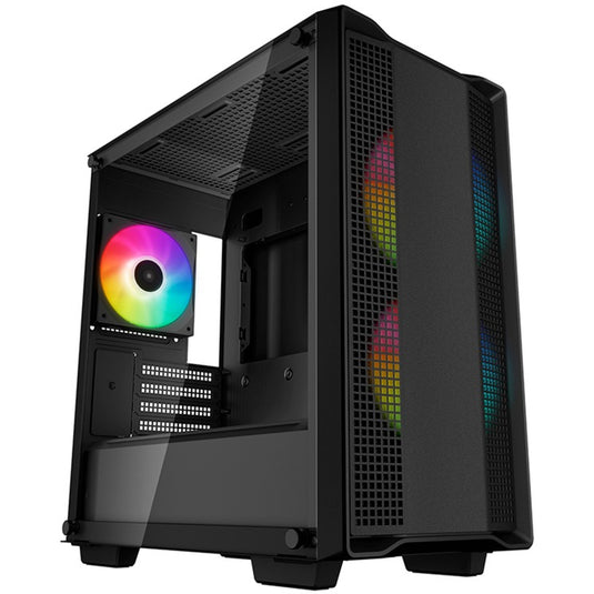 Deepcool cc360 argb mini tower behuizing (zwart | 2x usb-a | rgb | window)