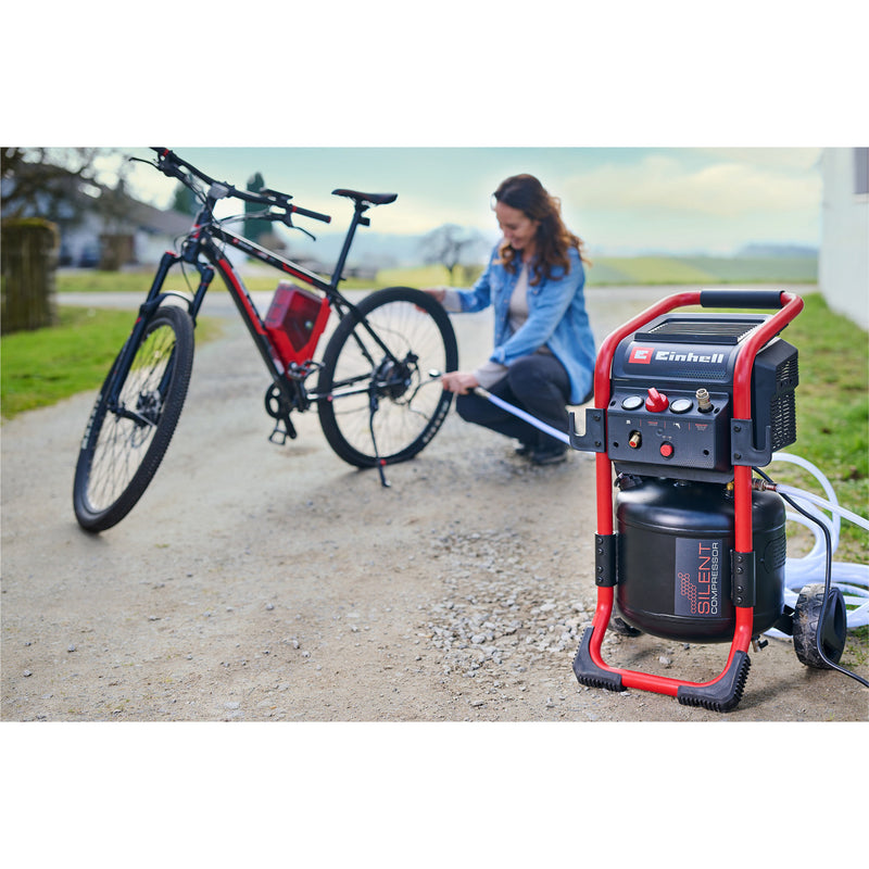 Load image into Gallery viewer, Einhell te-ac 240 24 silent compressor (zwart rood, 24 liter)
