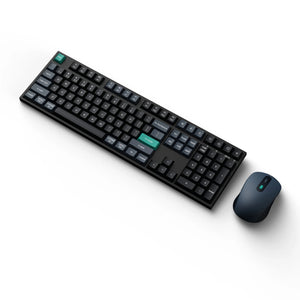 Keychron b36 keyboard and bm25 mouse wireless combo desktopset (zwart, us lay-out (qwerty), scissor switches, 100%, abs, usb-c | 2.4 ghz | bluetooth, 400-2400 dpi)