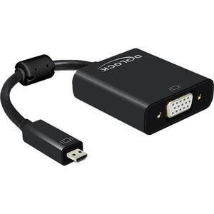 Delock micro-hdmi naar vga adapter (zwart, 0,17 meter)