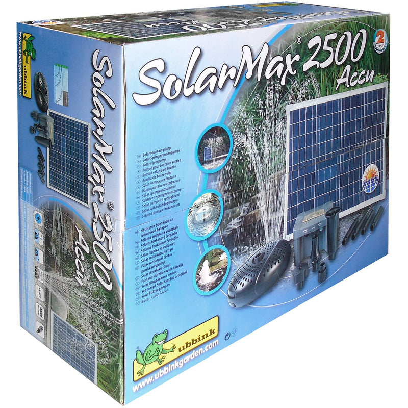 Load image into Gallery viewer, Ubbink solarmax 2500 accu pomp (zwart, incl. solarpaneel, pomp en accu)
