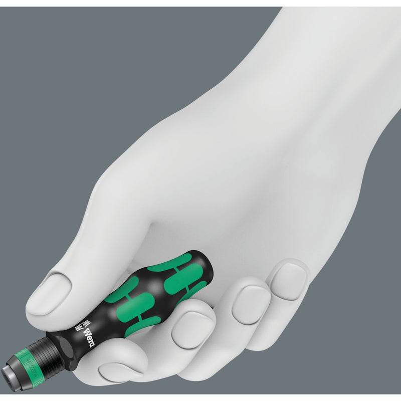 Load image into Gallery viewer, Wera bits-handhouder 813 r met rapidaptor bithouder schroevendraaier (zwart groen, 90mm)

