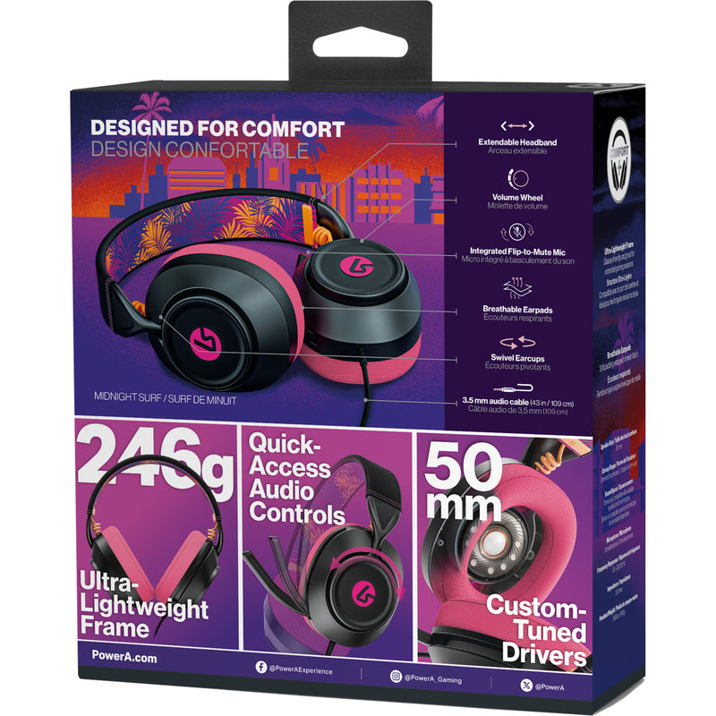 ギャラリービューアに画像をロードする, Powera lucidsound ls10 bedrade gamingheadset - middernachtelijke branding over-ear gaming headset (zwart roze, playstation 5, playstation 4, xbox series x|s, xbox one, pc, mobiel)

