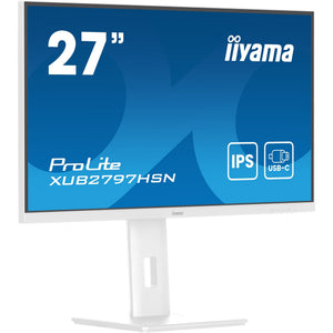 Iiyama prolite xub2797hsn-w2 27 monitor (wit, hdmi, displayport, 2x usb-a, 3x usb-c, rj-45)