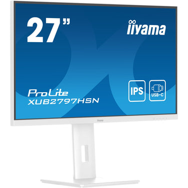 Iiyama prolite xub2797hsn-w2 27 monitor (wit, hdmi, displayport, 2x usb-a, 3x usb-c, rj-45)