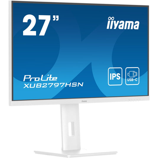 Iiyama prolite xub2797hsn-w2 27 monitor (wit, hdmi, displayport, 3x usb-a, usb-c, rj-45)