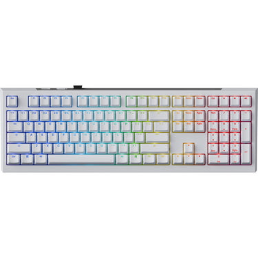 Ducky one x wireless rgb mechanisch toetsenbord (wit, us lay-out (qwerty), inductive, 100%, hot-swappable, pbt, 2.4 ghz | bluetooth | usb-c)