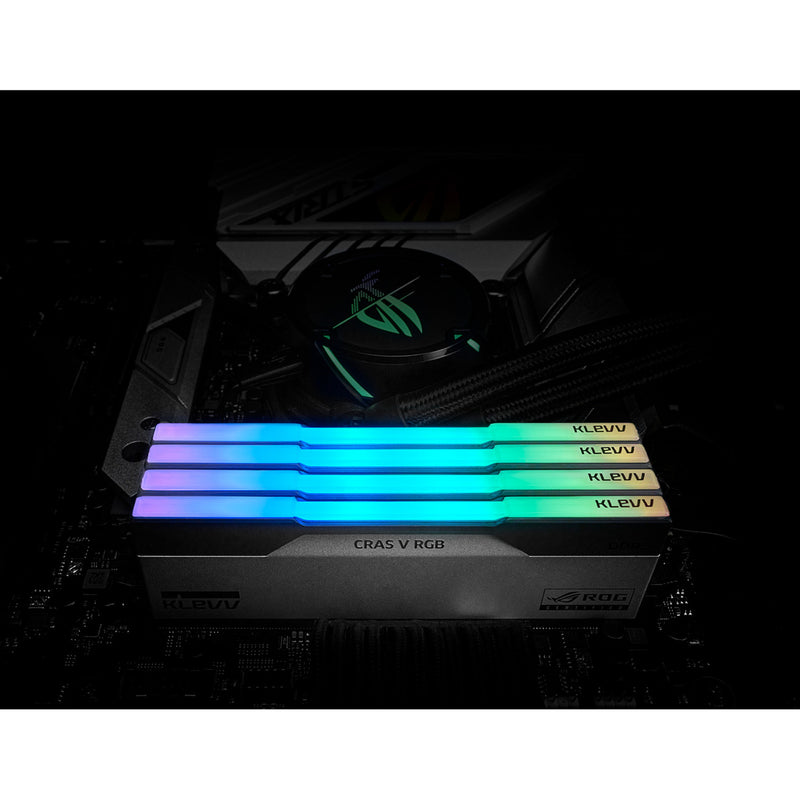 Load image into Gallery viewer, Klevv cras v rgb rog 32 gb ddr5-6200 (2x 16 gb) werkgeheugen (wit, kd5agua80-62b320p, xmp, expo)
