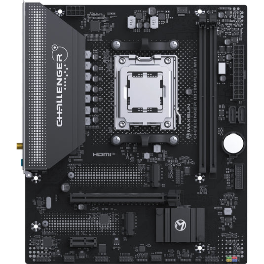 Maxsun ms-challenger b850m plus wifi socket am5 moederbord (zwart, raid, gb-lan, wlan, bt, sound, µatx)