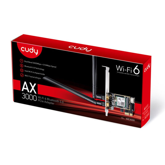 Cudy ax3000 wi-fi 6 bluetooth pci-e wlan adapter (zwart)