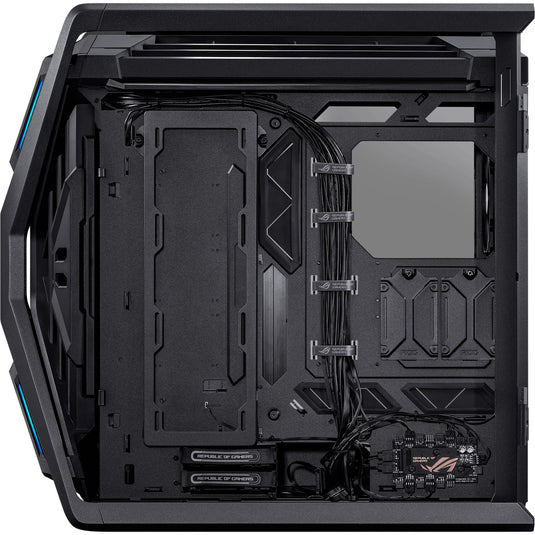 Asus rog hyperion gr701 big tower behuizing (zwart | 4x usb-a | 2x usb-c | rgb | tempered glass)