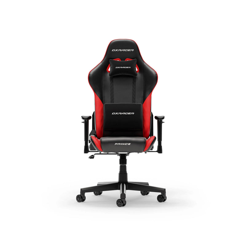 Cargue la imagen en el visor de la galería, Dxracer prince l black red pvc leather gamestoel (zwart rood)
