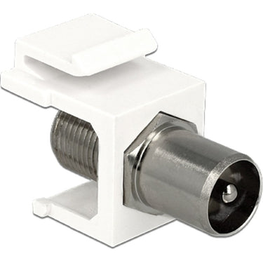 Delock keystone module iec male > f female adapter (wit)