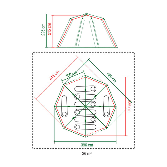 Coleman octagon 8 tent (grijs)