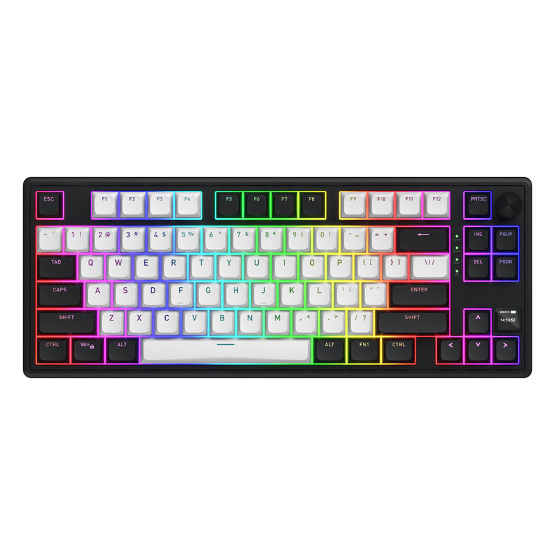 Chargez l'image dans la visionneuse de la galerie, Hator skyfall mag ultima 8k wireless rgb mechanisch gaming toetsenbord (zwart, us lay-out (qwerty), hator aurum ice, 80% (tkl), rgb, double-shot pbt, hot-swap, 2.4ghz | bluetooth | usb-c)
