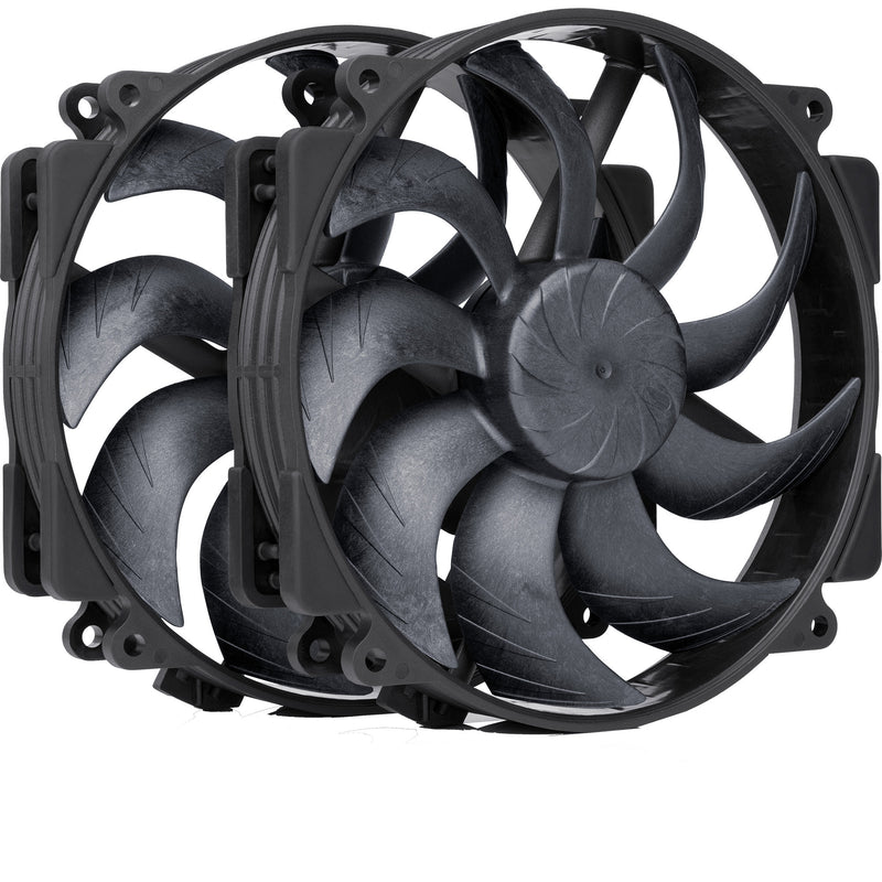 Afbeelding laden in galerijviewer, Noctua nf-a14x25r g2 pwm sx2-pp chromax.black case fans (zwart, 2 stuks, 140 x 140 x 25 mm)
