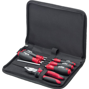 Wiha gereedschapsset monteur (zwart rood, 6-delig)