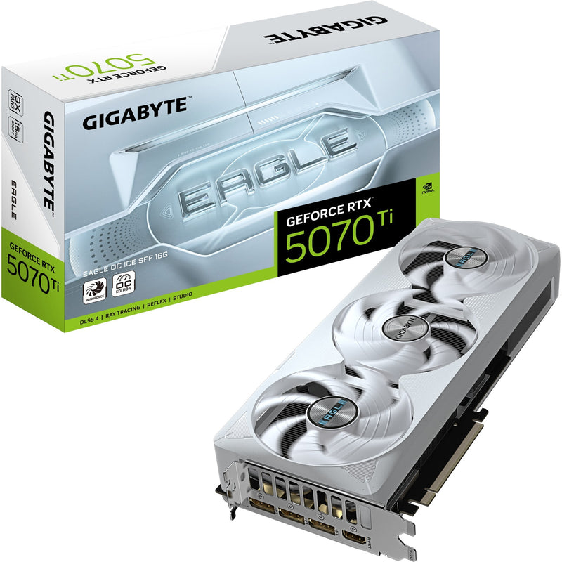 ギャラリービューアに画像をロードする, Gigabyte geforce rtx 5070 ti eagle oc ice sff 16g grafische kaart (3x displayport, 1x hdmi)
