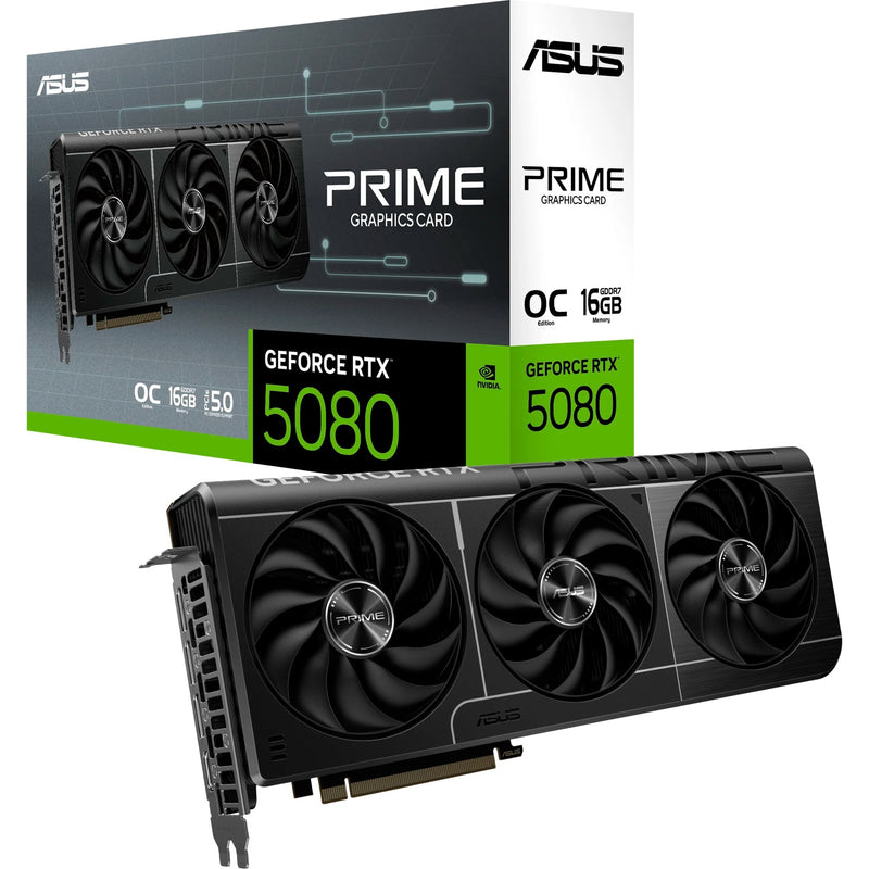 Afbeelding laden in galerijviewer, Asus prime geforce rtx 5080 oc grafische kaart (3x displayport, 1x hdmi 2.1, dlss 4)
