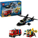 Lego city - helikopter, brandweerauto en onderzeeër remix constructiespeelgoed (60462 | set van 3 modulaire voertuigen)