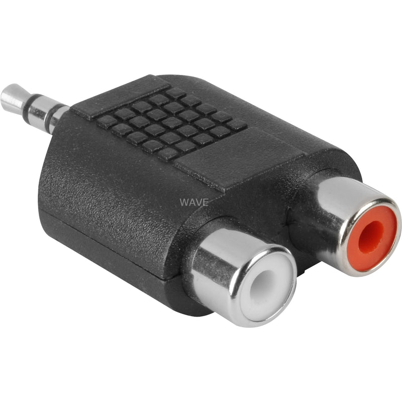 Load image into Gallery viewer, Goobay adapter 3,5mm jack > 2x tulp (zwart, stereo)

