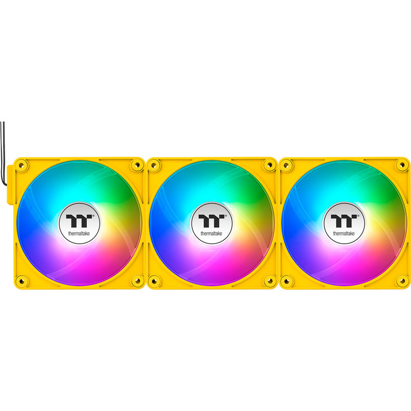 Load image into Gallery viewer, Thermaltake ct120 ex argb sync pc cooling fan bumblebee (3-fan pack) case fans (geel, 3 stuks, 120 x 120 x 25 mm, pwm)
