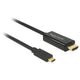 Delock usb-c (male) > hdmi (male) (dp alt mode) kabel (zwart, 1 meter, 4k 30 hz)