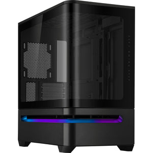 Asus prime ap202 midi tower behuizing (zwart | 2x usb-a | 1x usb-c | rgb | tempered glass)