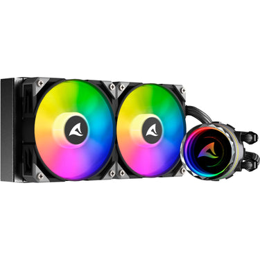 Sharkoon s80 rgb waterkoeling (zwart, 4-pins pwm fan-connector)