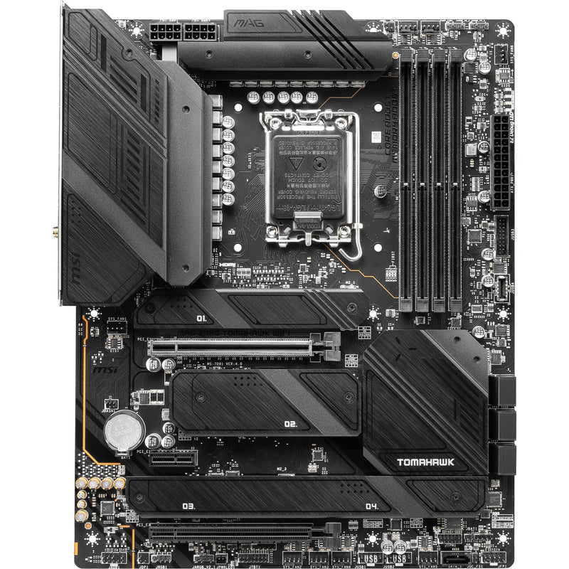 Afbeelding laden in galerijviewer, Msi mag z790 tomahawk wifi socket 1700 moederbord (zwart, raid, 2.5 gb-lan, wi-fi 6e, bt, sound, atx)
