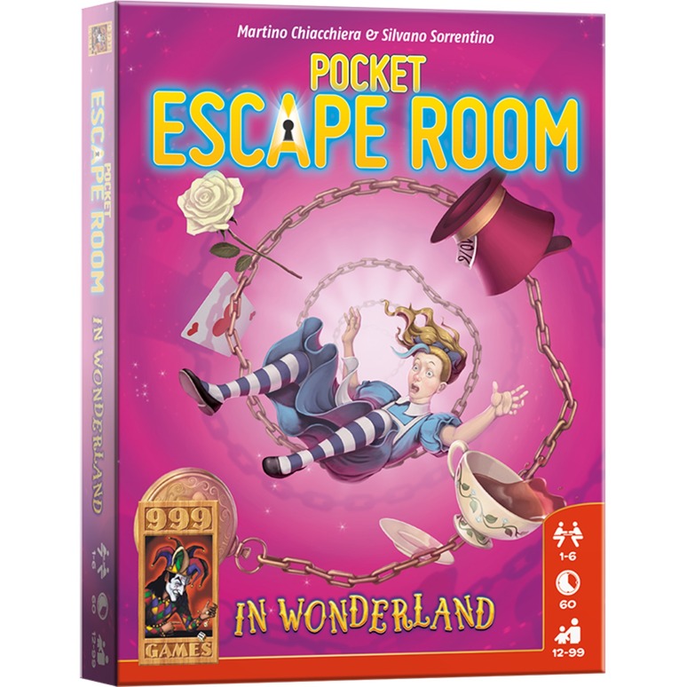 Load image into Gallery viewer, 999games 999 games pocket escape room: in wonderland kaartspel (nederlands, 1 - 6 spelers, 60 minuten, vanaf 12 jaar)
