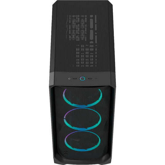 Fractal design meshify 3 rgb midi tower behuizing (zwart | 2x usb-a | 1x usb-c | rgb | tempered glass)