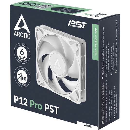 Arctic p12 pro pst case fan (wit, 120 x 120 x 25 mm, pwm)