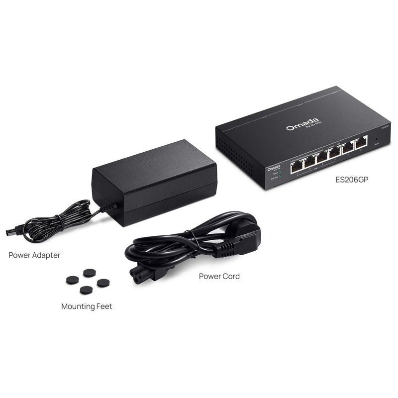 ギャラリービューアに画像をロードする, Tp-link omada es206gp switch (zwart, 4x poe+)
