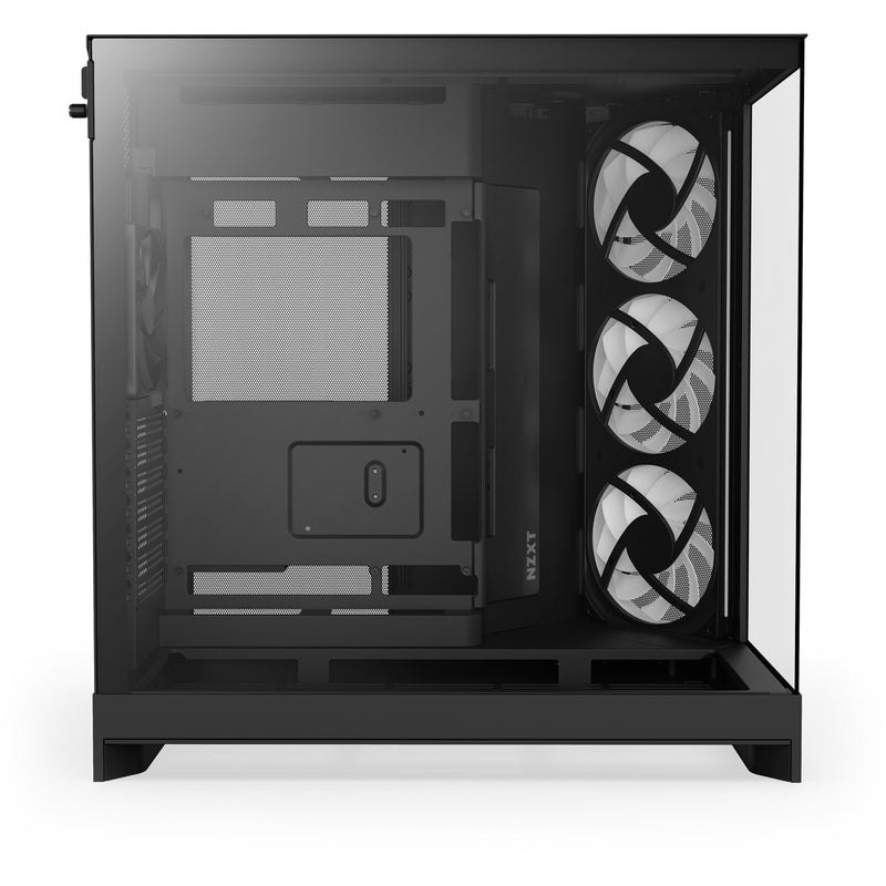 Load image into Gallery viewer, Nzxt h9 flow rgb midi tower behuizing (zwart (mat) | 2x usb-a | 1x usb-c | rgb | tempered glass)

