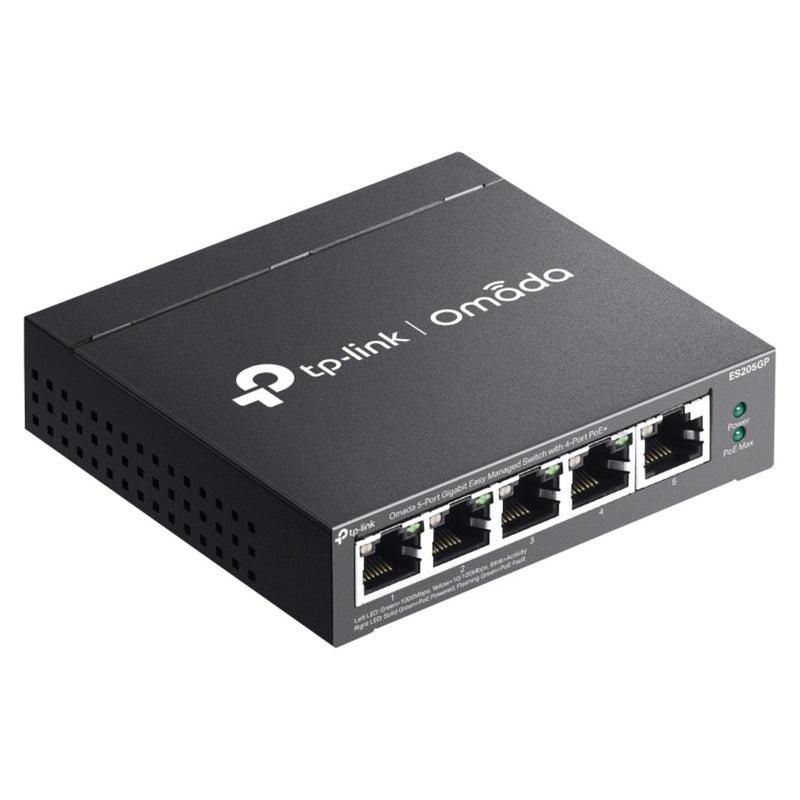 Chargez l'image dans la visionneuse de la galerie, Tp-link omada es205gp switch (zwart, 4x poe+)
